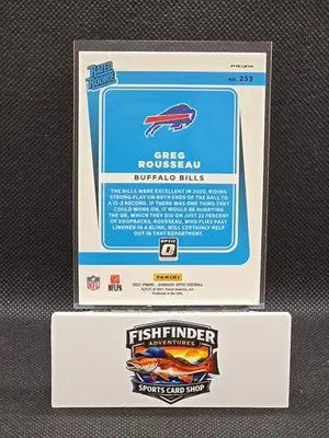 2021 Panini Donruss Optic - Rated Rookie Greg Rousseau #253 Red Hyper Prizm (RC) - Football Card Single