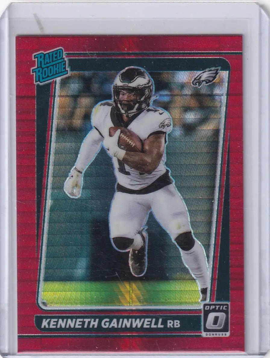 2021 Panini Donruss Optic Red Hyper #239 Kenneth Gainwell - Eagles - Football Card Single