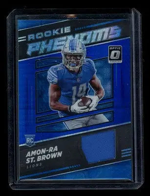 2021 Panini Donruss Optic Rookie Phenoms Amon-Ra St. Brown #RP-28 Prizm RC Mem