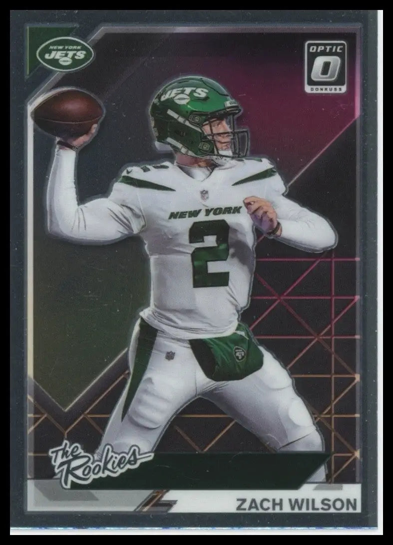 2021 Panini Donruss Optic The Rookies Zach Wilson #TR-2 New York Jets Football