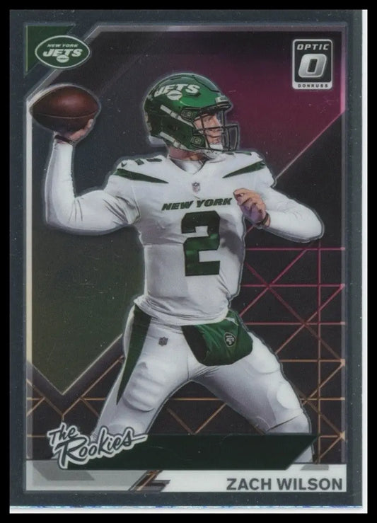 2021 Panini Donruss Optic The Rookies Zach Wilson #TR-2 New York Jets Football - Football Card Single
