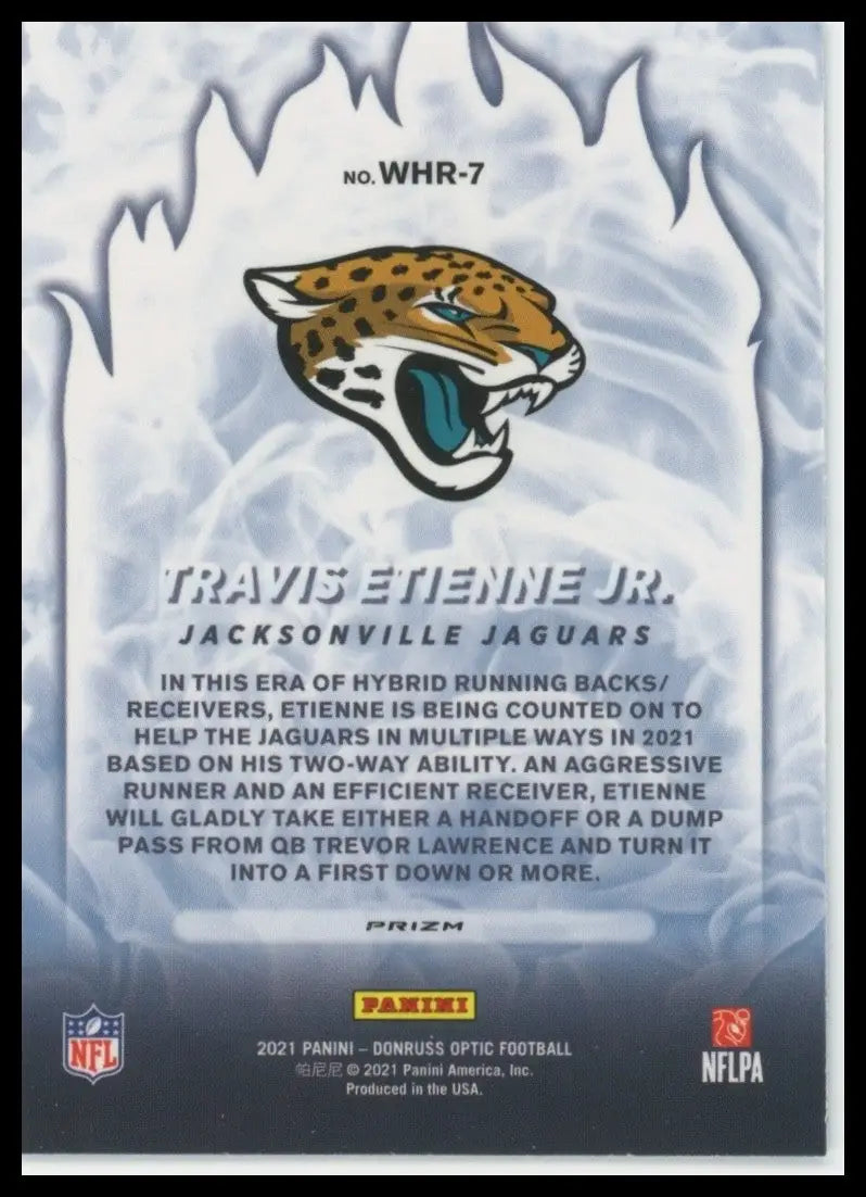 2021 Panini Donruss Optic White Hot Rookies Holo Travis Etienne Rookie #WHR-7