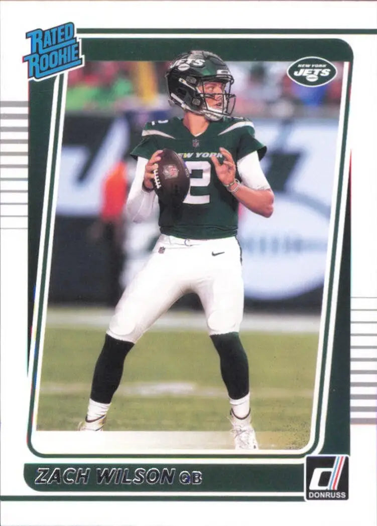 2021 Panini Donruss Rated Rookie #252 Zach Wilson New York Jets Football Card - Football Card Single