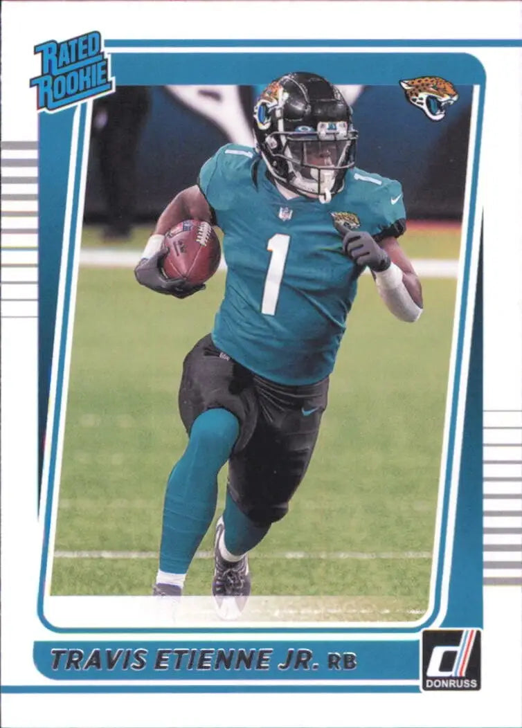 2021 Panini Donruss Rated Rookie #258 Travis Etienne Jacksonville Jaguars Card - Football Card Single