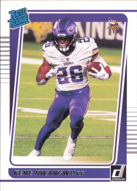 2021 Panini Donruss Rated Rookie #285 Kene Nwangwu Minnesota Vikings Football - Football Card Single