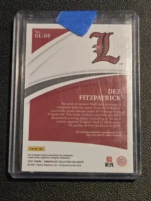 2021 Panini Immaculate Collection Collegiate Dez Fitzpatrick Gloves #/80 - Football Card Single