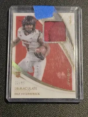 2021 Panini Immaculate Collection Collegiate Dez Fitzpatrick Gloves #/80 - Football Card Single