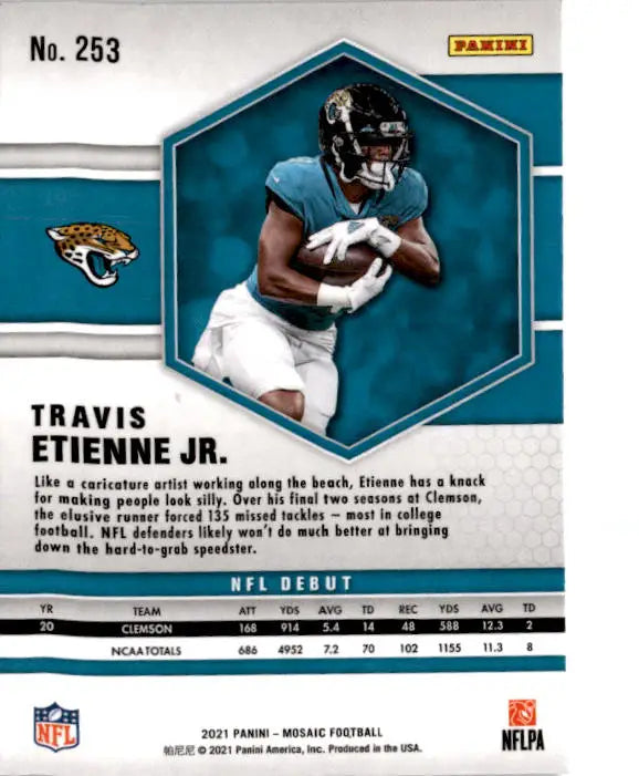 2021 Panini Mosaic #253 Travis Etienne Jr. - Football Card Single