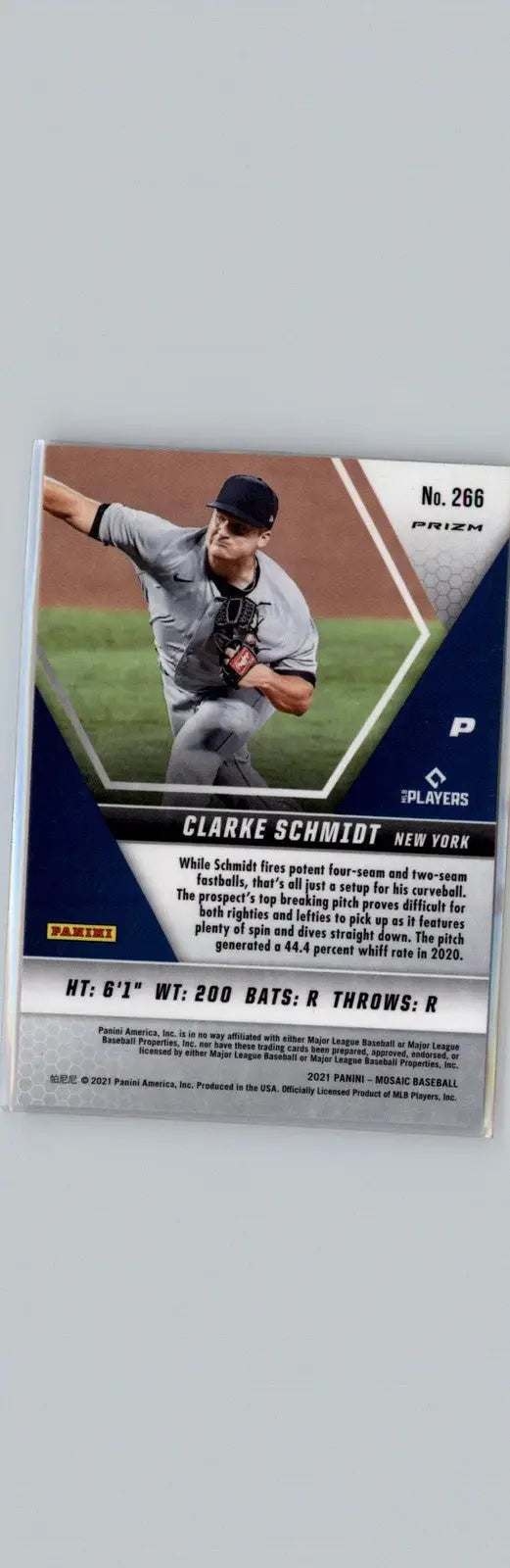 2021 Panini Mosaic #266 Clarke Schmidt Mosaic New York Yankees - Baseball Card Single