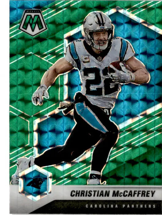 2021 Panini Mosaic #36 Christian McCaffrey Prizm Green - Football Card Single