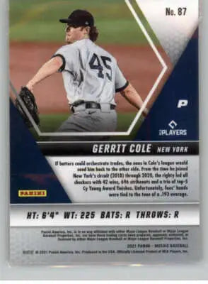 2021 Panini Mosaic Gerrit Cole baseball card with original gloss Yankees product