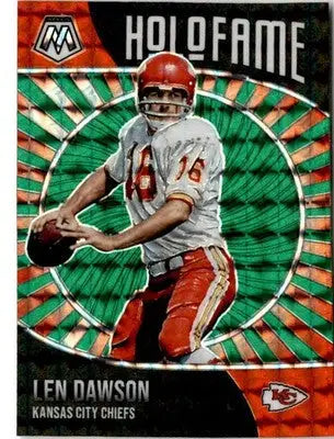 2021 Panini Mosaic #9 Len Dawson HoloFame Mosaic Green - Football Card Single