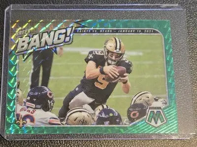 2021 Panini Mosaic #B-3 Drew Brees Bang! Mosaic Green - Football Card Single