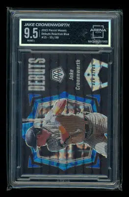 2021 Panini Mosaic Debuts Reactive Blue Jake Cronenworth #PD15 55/99 AC 9.5 - Baseball Card Single