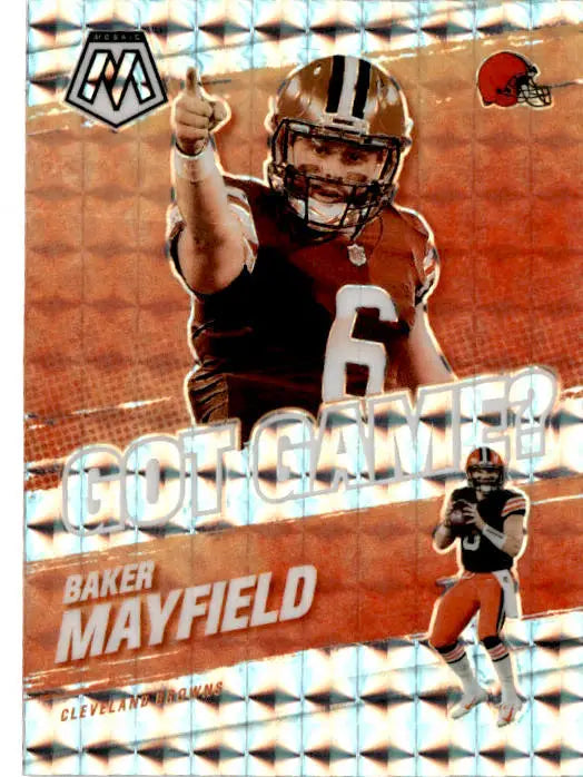 2021 Panini Mosaic #GG-7 Baker Mayfield Got Game? Mosaic - Football Card Single