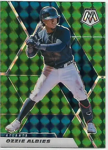 2021 Panini Mosaic Mosaic Green #64 Ozzie Albies NM-MT Braves - Baseball Card Single