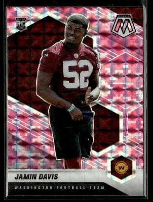 2021 Panini Mosaic Jamin Davis #364 Prizm Camo Pink RC Washington Football Team