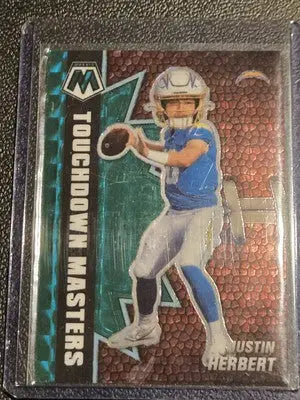 2021 Panini Mosaic #TM-16 Justin Herbert Touchdown Masters Mosaic Green - Football Card Single