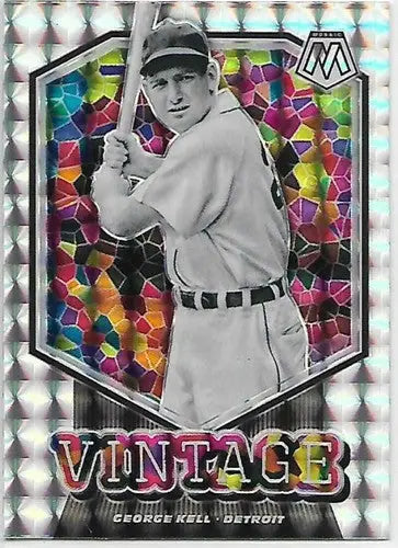 George Kell baseball card from 2021 Panini Mosaic Vintage Mosaic series with original gloss