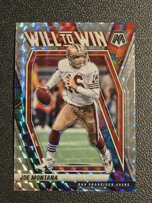 2021 Panini Mosaic #WW-16 Joe Montana Will to Win - Football Card Single
