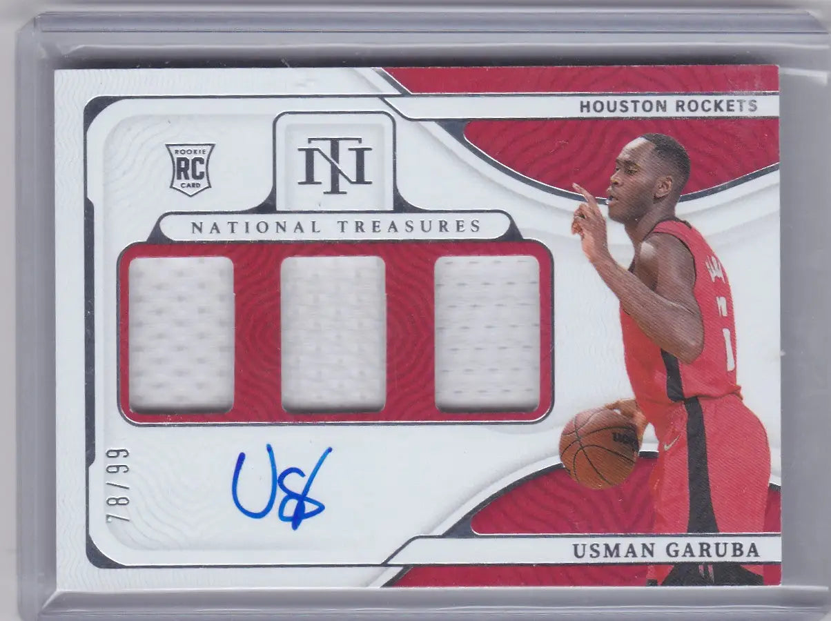 2021 PANINI NATIONAL TREASURES #RMT-UMG USMAN GARUBA RPA 78/99- HOUSTON ROCKETS - Basketball Card Single