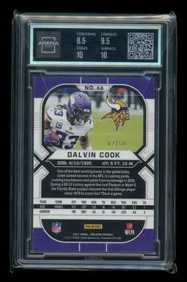 2021 Panini Obsidian Electric Etch Green Dalvin Cook #66 02/50 Arena Club 9 - Football Card Single