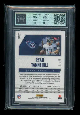 2021 Panini Phoenix Green Ryan Tannehill #98 25/25 Football Arena Club 10 - Football Card Single