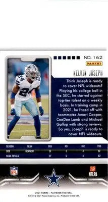 2021 Panini Playbook #162 Kelvin Joseph - Football Card Single