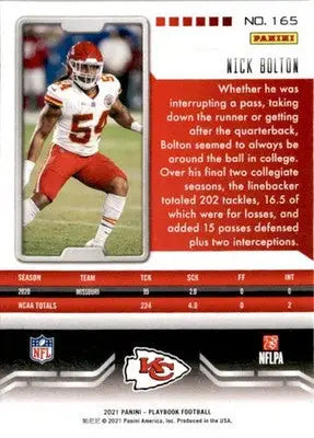 2021 Panini Playbook #165 Nick Bolton Mosaic - Football Card Single