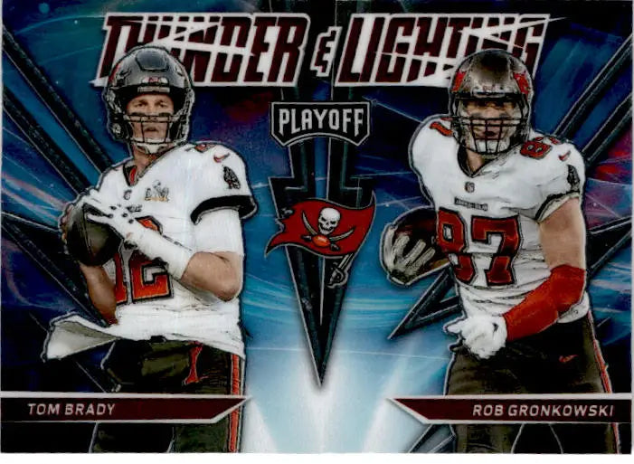 2021 Panini Playoff #TL-4 Tom Brady / Rob Gronkowski Thunder & Lightning - Football Card Single