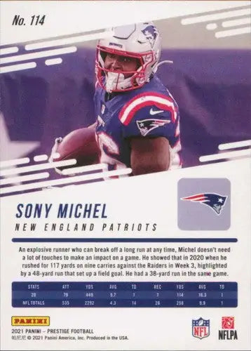 2021 Panini Prestige #114 Sony Michel NM-MT Patriots ID:39509 - Football Card Single