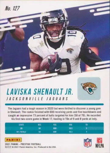 Original gloss Laviska Shenault Jr. football card from Panini Prestige Simply Sandoval collection