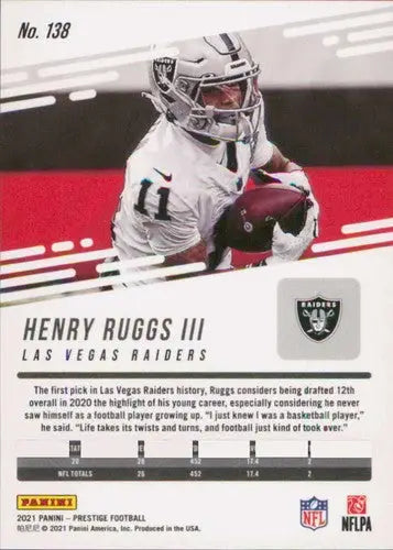 2021 Panini Prestige #138 Henry Ruggs III NM-MT ID:39518 - Football Card Single