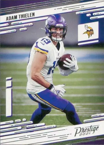 Adam Thielen football card from 2021 Panini Prestige Vikings featuring original gloss sports cards
