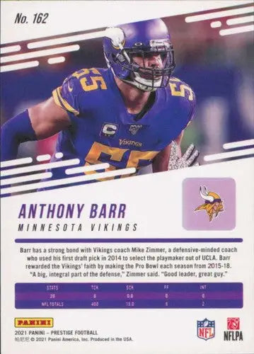2021 Panini Prestige #162 Anthony Barr NM-MT Vikings - Football Card Single