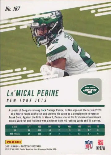 2021 Panini Prestige #167 La’Mical Perine NM-MT NY Jets ID:39525 - Football Card Single