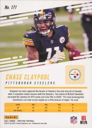 2021 Panini Prestige #171 Chase Claypool NM-MT Steelers ID:39526 - Football Card Single