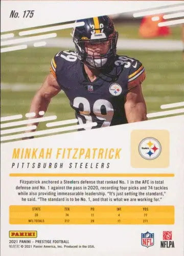 2021 Panini Prestige #175 Minkah Fitzpatrick NM-MT Steelers ID:39528 - Football Card Single