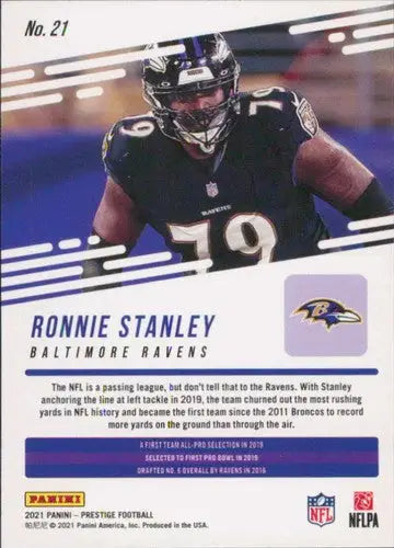 2021 Panini Prestige #21 Ronnie Stanley NM-MT Ravens ID:39483 - Football Card Single