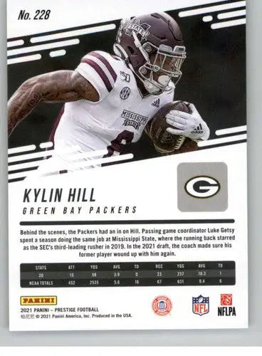 2021 Panini Prestige #228 Kylin Hill NM-MT RC Rookie Packers - Football Card Single