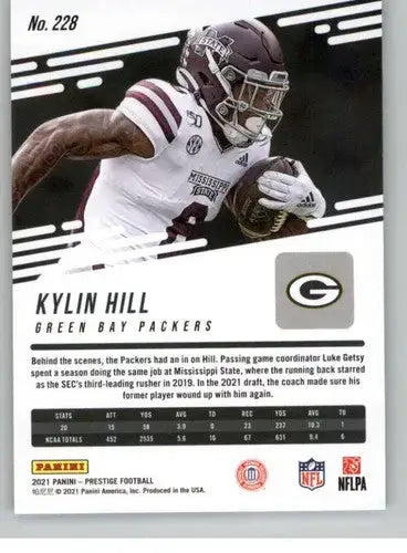 2021 Panini Prestige #228 Kylin Hill NM-MT RC Rookie Packers - Football Card Single