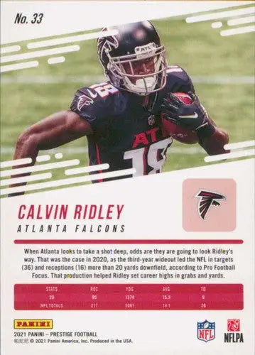 2021 Panini Prestige #33 Calvin Ridley NM-MT Falcons ID:39487 - Football Card Single