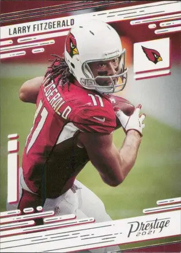 Larry Fitzgerald football card from 2021 Panini Prestige featuring original gloss display
