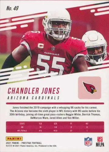 2021 Panini Prestige #49 Chandler Jones NM-MT Cardinals ID:39493 - Football Card Single