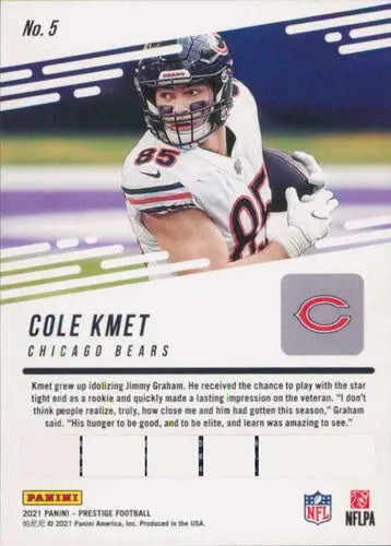 2021 Panini Prestige #5 Cole Kmet NM-MT Bears ID:39480 - Football Card Single