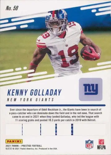 2021 Panini Prestige #58 Kenny Golladay NM-MT NY Giants ID:39497 - Football Card Single