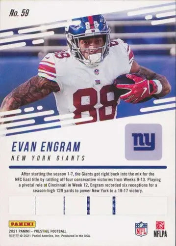 2021 Panini Prestige #59 Evan Engram NM-MT NY Giants ID:39498 - Football Card Single
