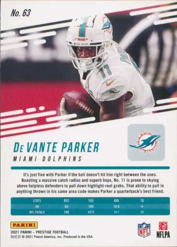 2021 Panini Prestige #63 DeVante Parker NM-MT Dolphins ID:39499 - Football Card Single