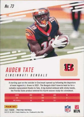 2021 Panini Prestige #73 Auden Tate NM-MT Bengals - Football Card Single