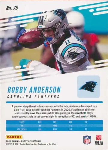 2021 Panini Prestige #76 Robby Anderson NM-MT Panthers ID:39502 - Football Card Single